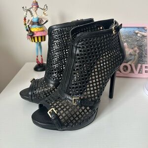 Guess open toe booties